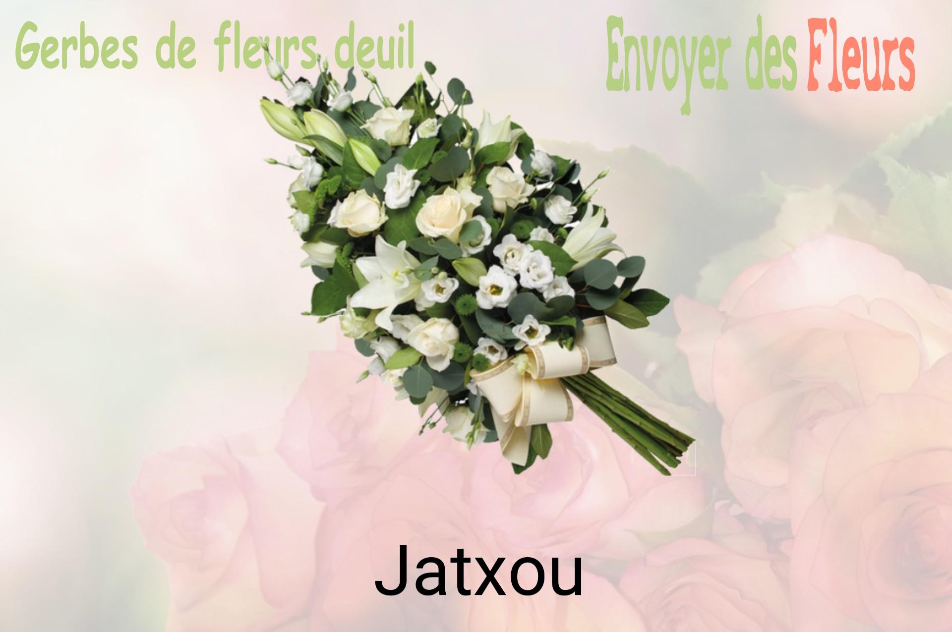 Gerbe de fleurs de deuil livrée à Jatxou